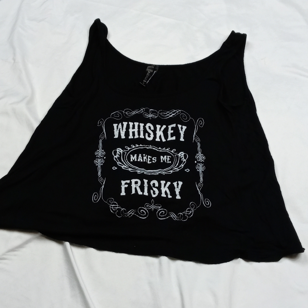 Fulltilt whisky sleeveless crop top